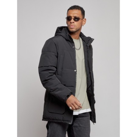 Extensive male winter park, size 58, black color-6