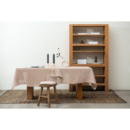 Serving napkin made of erased beige flax Essential, size 45x45 cm-2