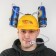 Helmet “business is time, and beer right now”, with holes for jars, head girth 56-58 cm