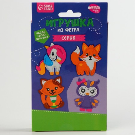 Set for creating a felt toy with perforation and filler "Corgi"-6
