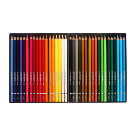 Pencils of watercolor 36 colors, in a cardboard box WCP-36-2