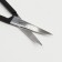 Scissors are manicure, narrow, bent, with rubberized handles, 9 cm, silver/black color