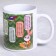 Mug "Multiplication Table" owl, green background, 320 ml