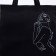 Shopper bag silhouette, without lining, black color