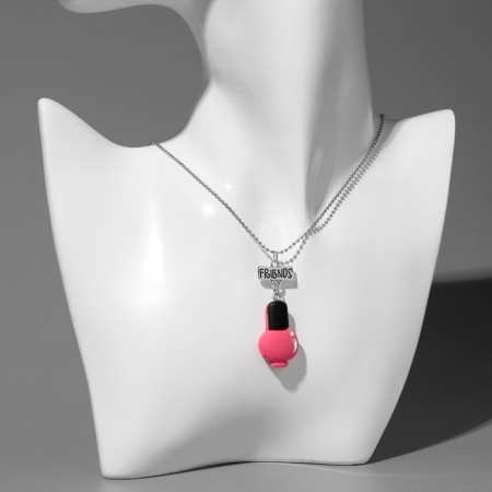 Kulons "Demetrines" varnish and lipstick, colored in silver, 40 cm-7