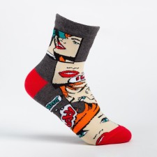Women's socks, dark gray color, size 23-25