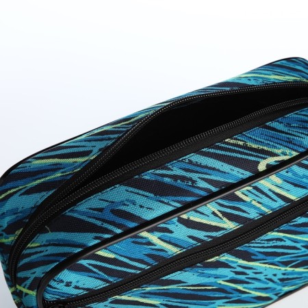 Cosmetic bag with lightning, blue/black color-2