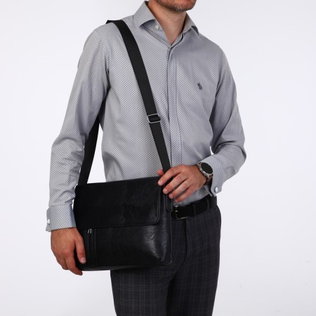 Male bag, black color-5
