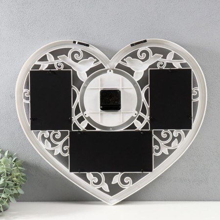 Multipher "Heart" Plastic, 4 photos (10x15/2 pcs, 10x10/2 pcs) cv. white-2