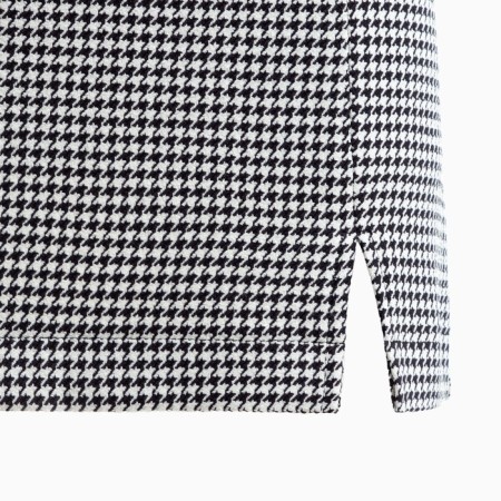 Women's skirt with a cut Mist p. 44, black/white-7