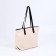 Zipper bag with lightning, beige color