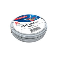 Бухта Провод ШВВП 2х0,5 мм², длина 20 метров, ГОСТ 7399-97  REXANT