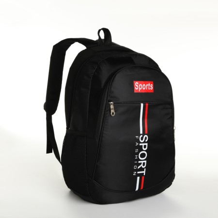 Youth backpack with lightning, 4 pockets, black/red color-2