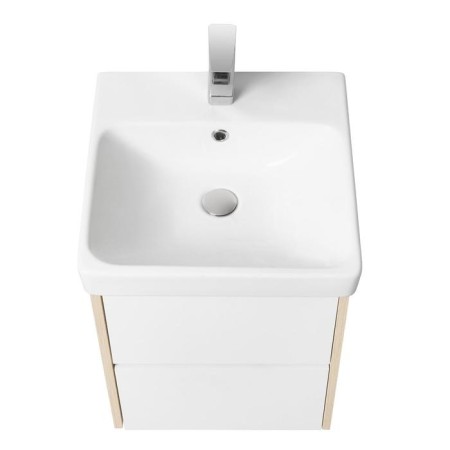 Tumbing under the Aquaton sink "Scandil 45", white color, oak Verona-1