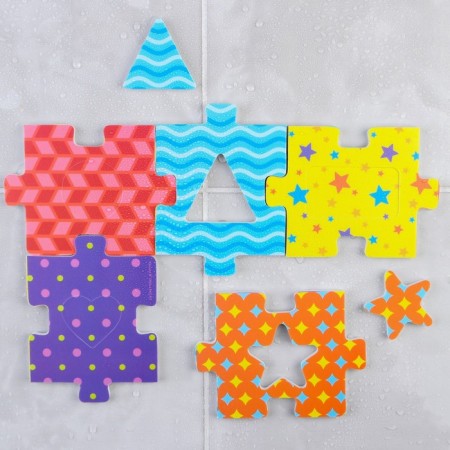 Soft puzzles for the bathtub “Colors and shapes” according to the Segen method, 6 puzzles, crumb me-3