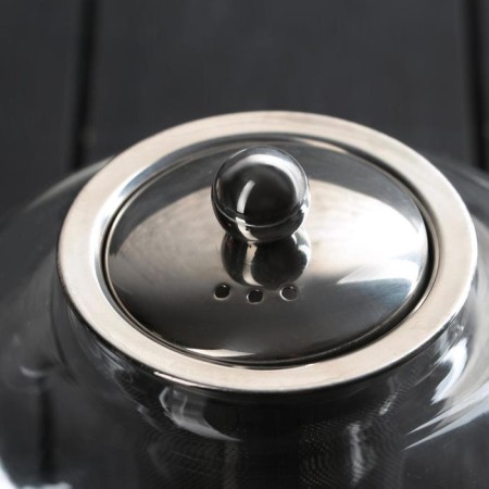 Glass teapot with a metal sieve "Caliopa", 1 liter-3