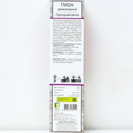 Pion tree peony (vaccinated on grassy) "purple tape" 1 pc, tube, spring 2025-1