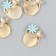 Decor for creativity Metal "Cat's Eye with forget -me -not" pearls, gold 0.8x2x2.1 cm