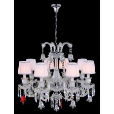 Crystal Lux chandelier, Princess 2760/308, E14, 8x60 W, 65x75x75 cm, color chromium