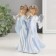 Souvenir Polystone "Angels in Blue Play the pipe" 10.5x8x14.5 cm