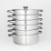Altyn Mantock, 7.5 l, d = 30 cm, 5 sections, a metal cover, with a heat distribution layer, induction