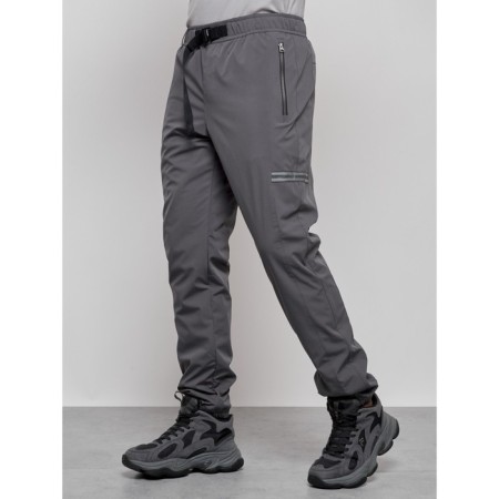 Trouses insulated sporty male winter, size 48, color gray color-6