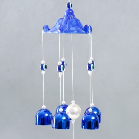 Wind Music Metal "openwork heart" from the evil eye 6 bells 43 cm-2