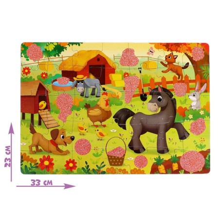 Puzzle “Collect, find, show. Our farm ", 35 elements-1