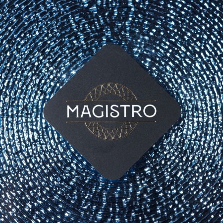 Black dining plate Magistro "Caramel. Blue silver ", d = 27 cm, blue color-4