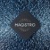 Black dining plate Magistro "Caramel. Blue silver ", d = 27 cm, blue color