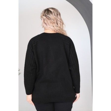 Women's sweater, size 54, the color is blue, black-2