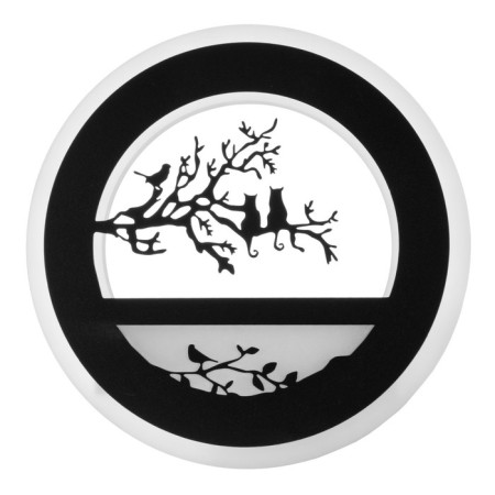 Sconces "Birds on the branch" LED 24W 3000-4000K Black 22x3.5x22 cm-3