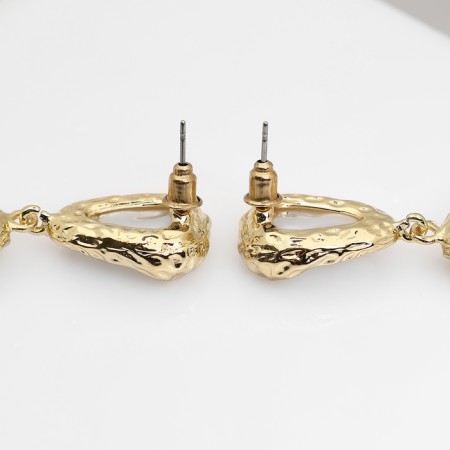 Earrings with pearls "harbor" consciousness, color gold-2