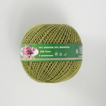 Knitting threads "Peony" 200m/50g 70% cotton, 30% viscose color 2702-3