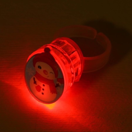 Ring with a twinkle "Snowman" 3x3x3 cm-2