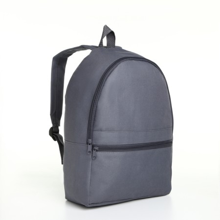 A backpack on the zipper is youth, external pocket, gray color-2