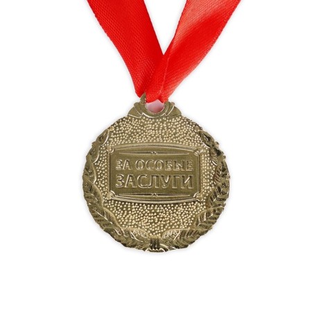 School medal for graduation "graduate", on tape, gold, metal, d = 4 cm-2