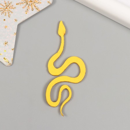 Decor "Golden Snake" Foam Glitter, 7 cm (set 6 pcs)-4