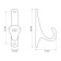 Furniture hook Cappio Dawn, one -rod, black