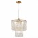 Suspended EVOLUCE lamp. Sle283203-05. Rida. 5x40 watts, E27, 38x38x38 cm, golden color