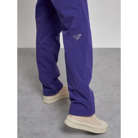 Warmed female trousers, size 42, purple color-6