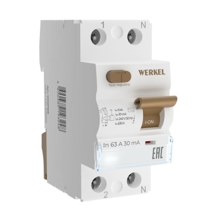 Protective shutdown device 1p+N 63 a 30 ma AS 6 KA W912P636