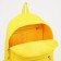 School backpack from textiles on lightning, 3 pockets, yellow color