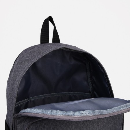 School backpack of textiles on lightning, Fulldorn, 2 pockets, color gray color-5