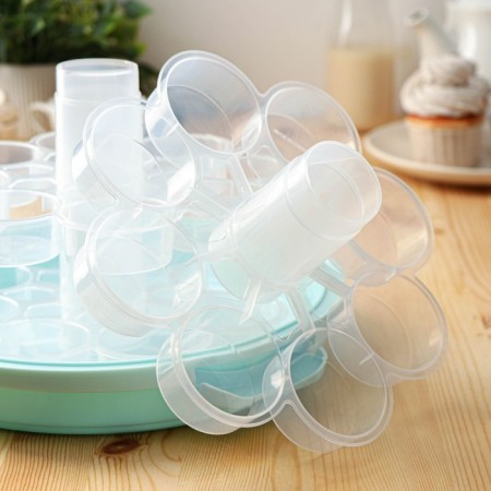 Tortovitsa with a lid, 29 × 24 cm, 24 cells, portable, color mix-3