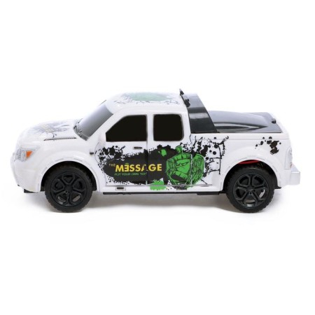 Radio -controlled "pickup" machine works on batteries, white color-1
