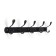 Cappio CVP014 hanger, metal, five -rose, black color