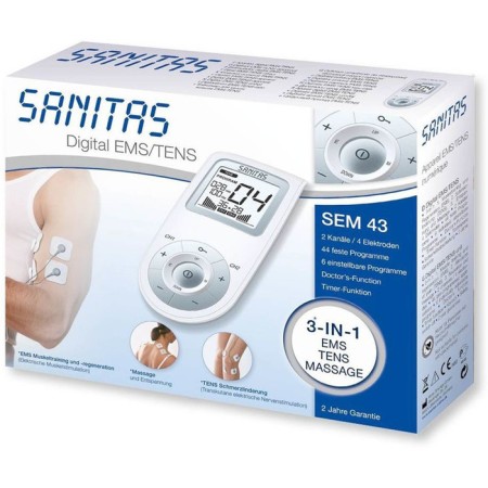 Body Miostimulator Sanitas Sem43, 3HAAA, electric, 4 electrodes, 30 programs-6