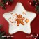 New Year's dosteen plate "Ginger Man", 26.5 × 25.5 cm