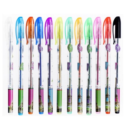 Set of gel pens, 12 colors, metallic-7